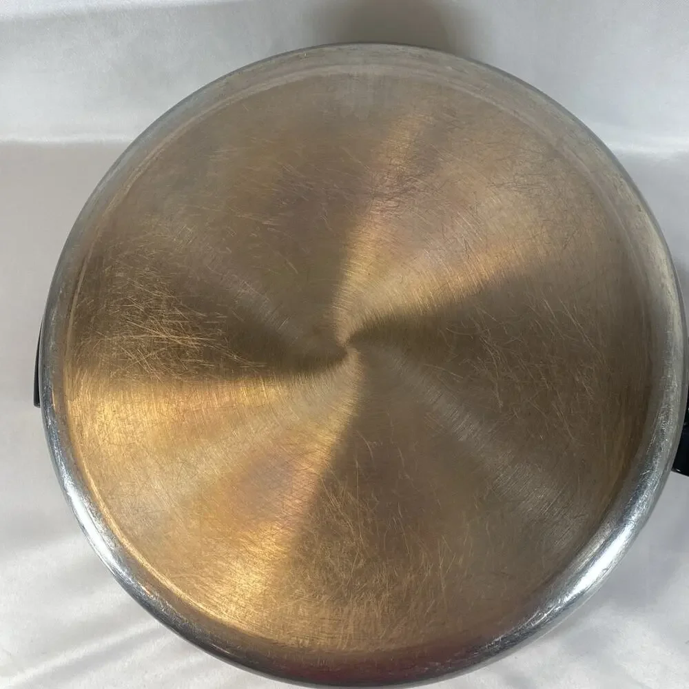 Amway Queen Multi-Ply 18/8 Stainless Steel 6 Qt Stockpot Dome Lid & Egg Poacher